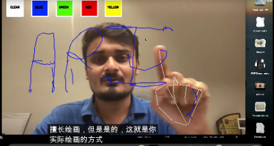 利用树莓派芯片和摄像头，就可以实现在空气中AI绘图了