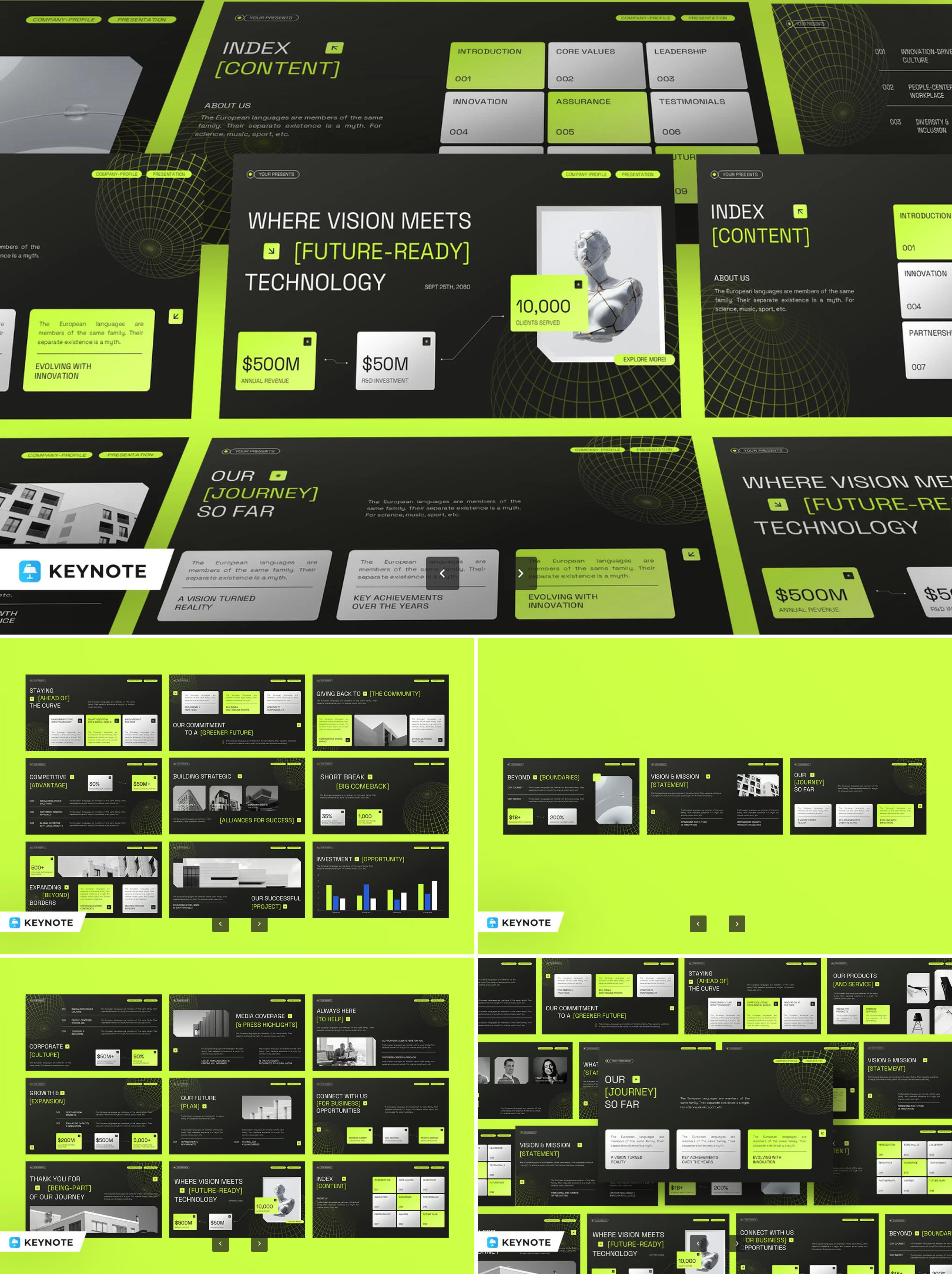 绿色环保现代简约企业画册PPT模板高端商务风公司简介Green Modern Company Profile 010