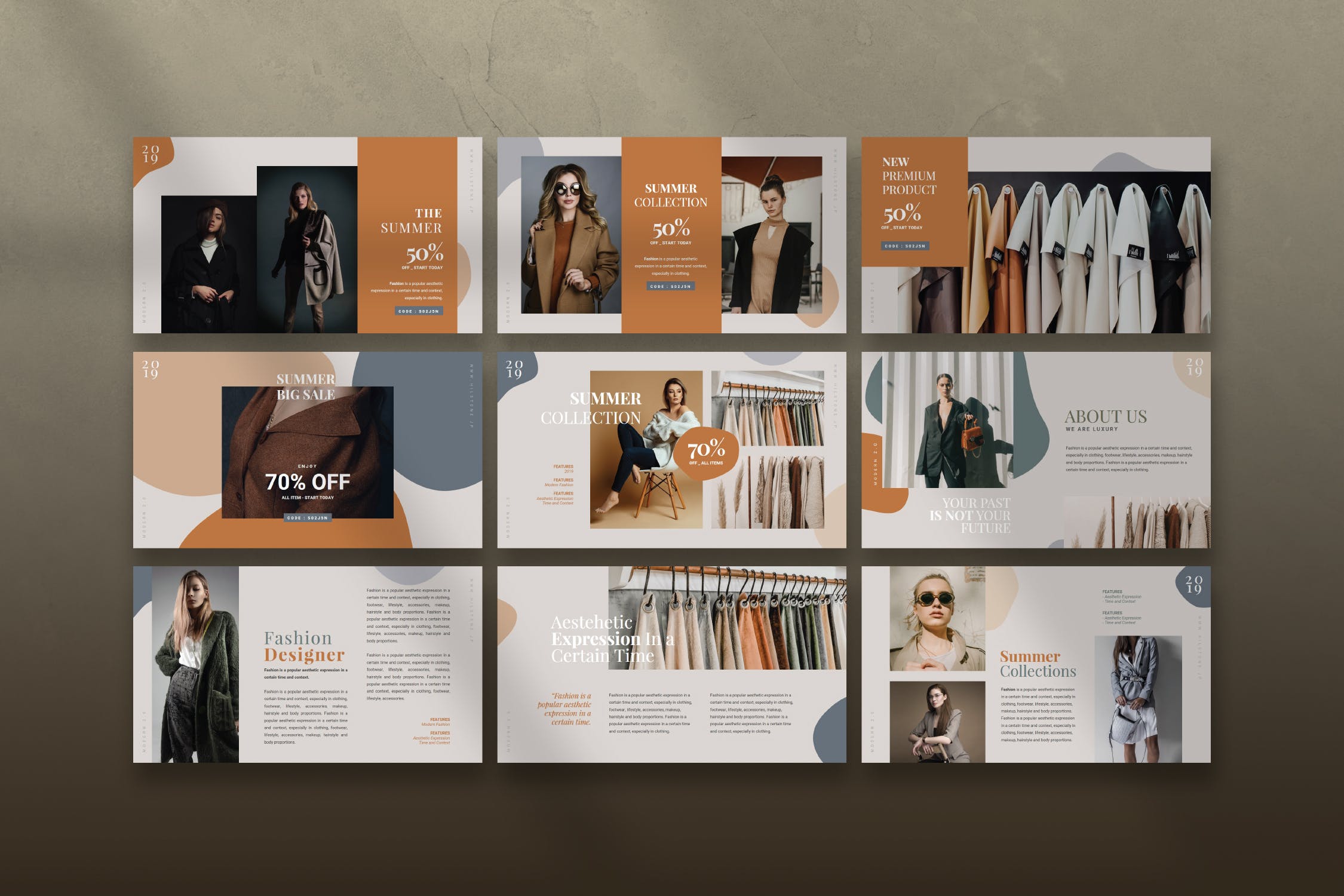 K0460 时尚品牌商店介绍Keynote+PPT演示文稿模板 Fashion Store – Keynote Presentation-演示喵HUB