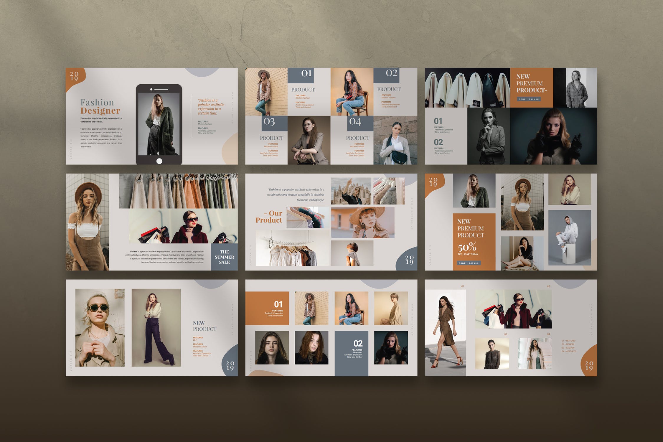 K0460 时尚品牌商店介绍Keynote+PPT演示文稿模板 Fashion Store – Keynote Presentation-演示喵HUB
