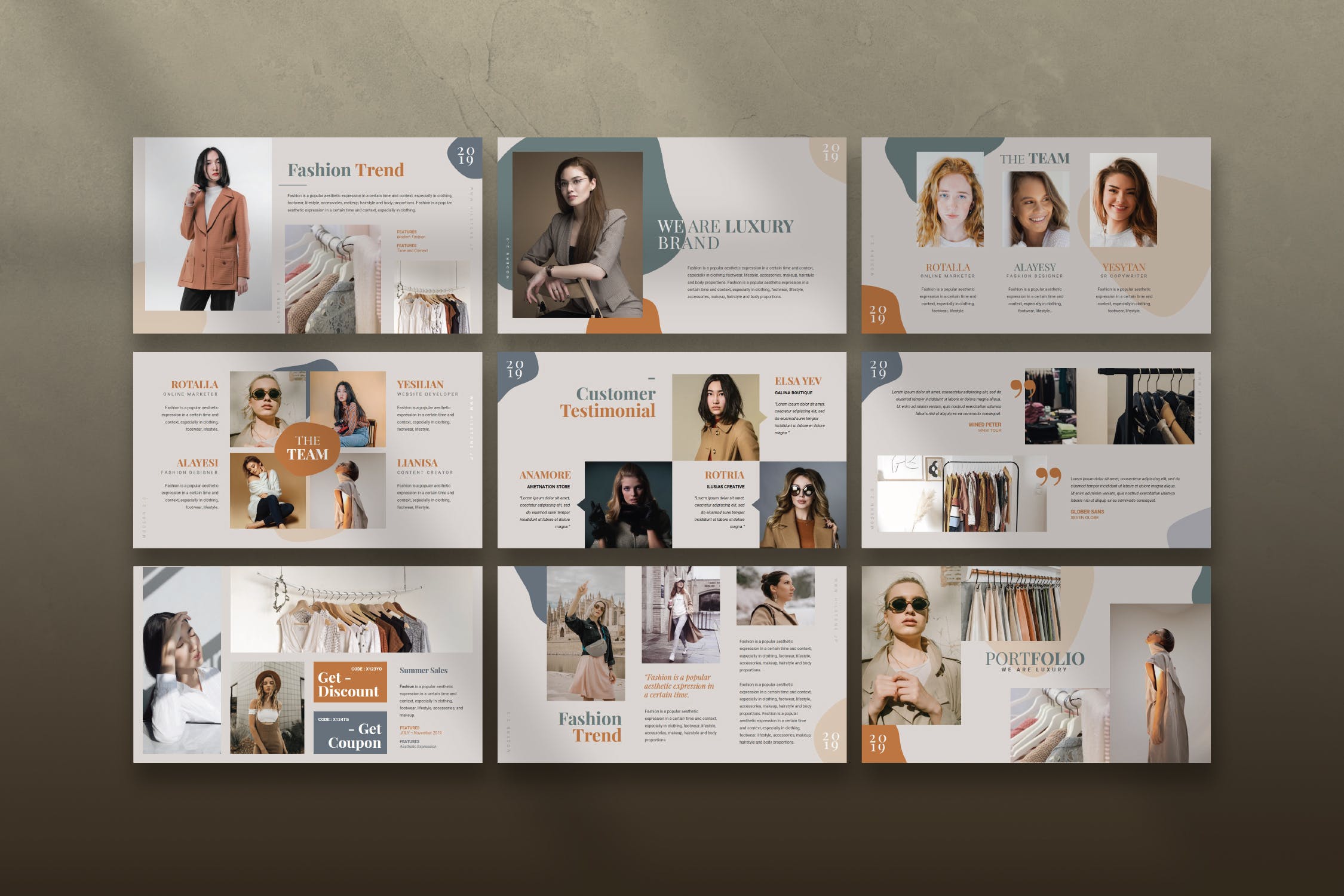 K0460 时尚品牌商店介绍Keynote+PPT演示文稿模板 Fashion Store – Keynote Presentation-演示喵HUB