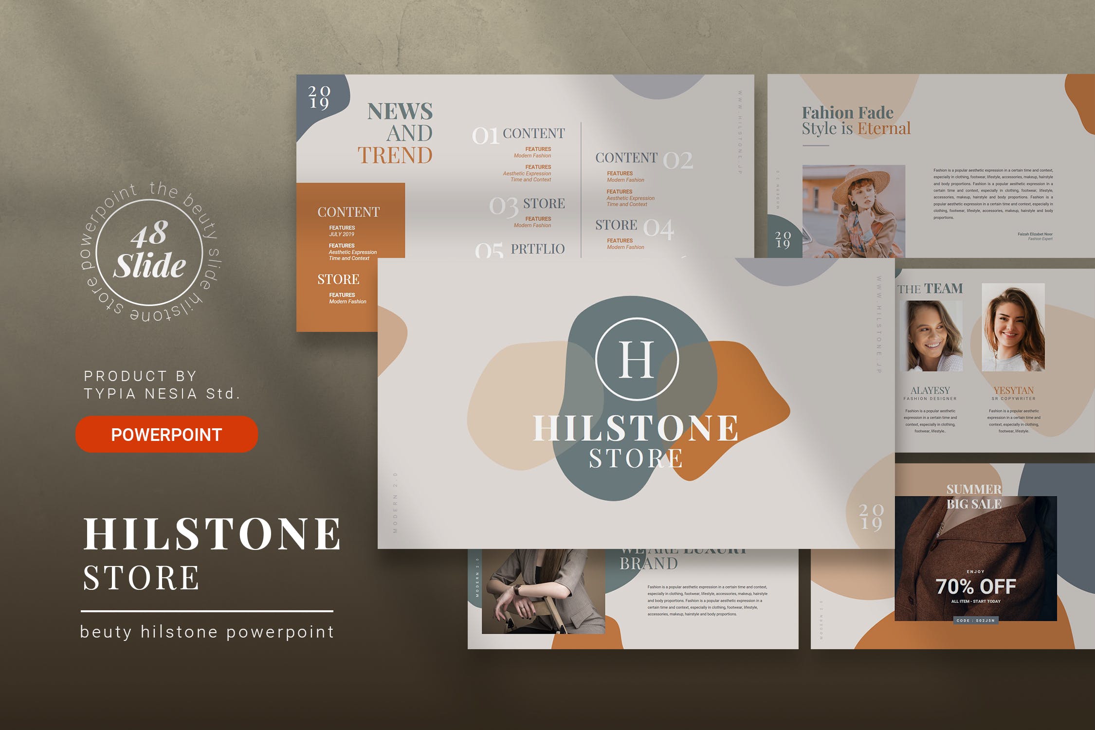K0460 时尚品牌商店介绍Keynote+PPT演示文稿模板 Fashion Store – Keynote Presentation-演示喵HUB