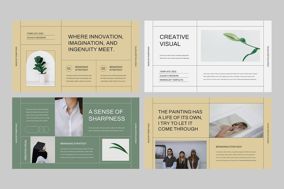 K0448 简洁现代线条多用途品牌报告投资keynote模版 ESTER - Creative Brand Keynote-演示喵HUB