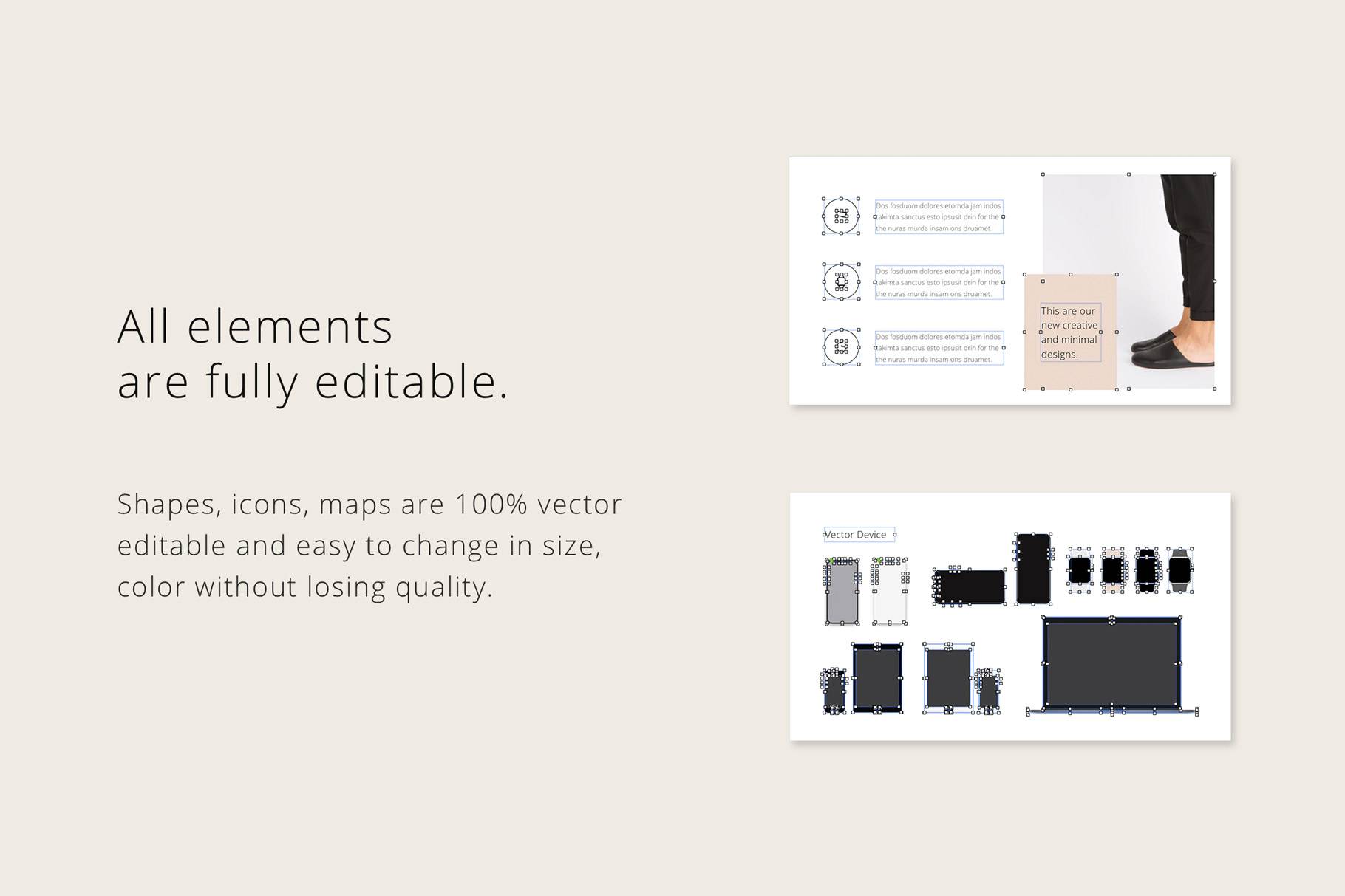 K0463 时尚杂志封面人物摄影商业品牌演讲Keynote模板 LORA – Vertical Keynote Template-演示喵HUB