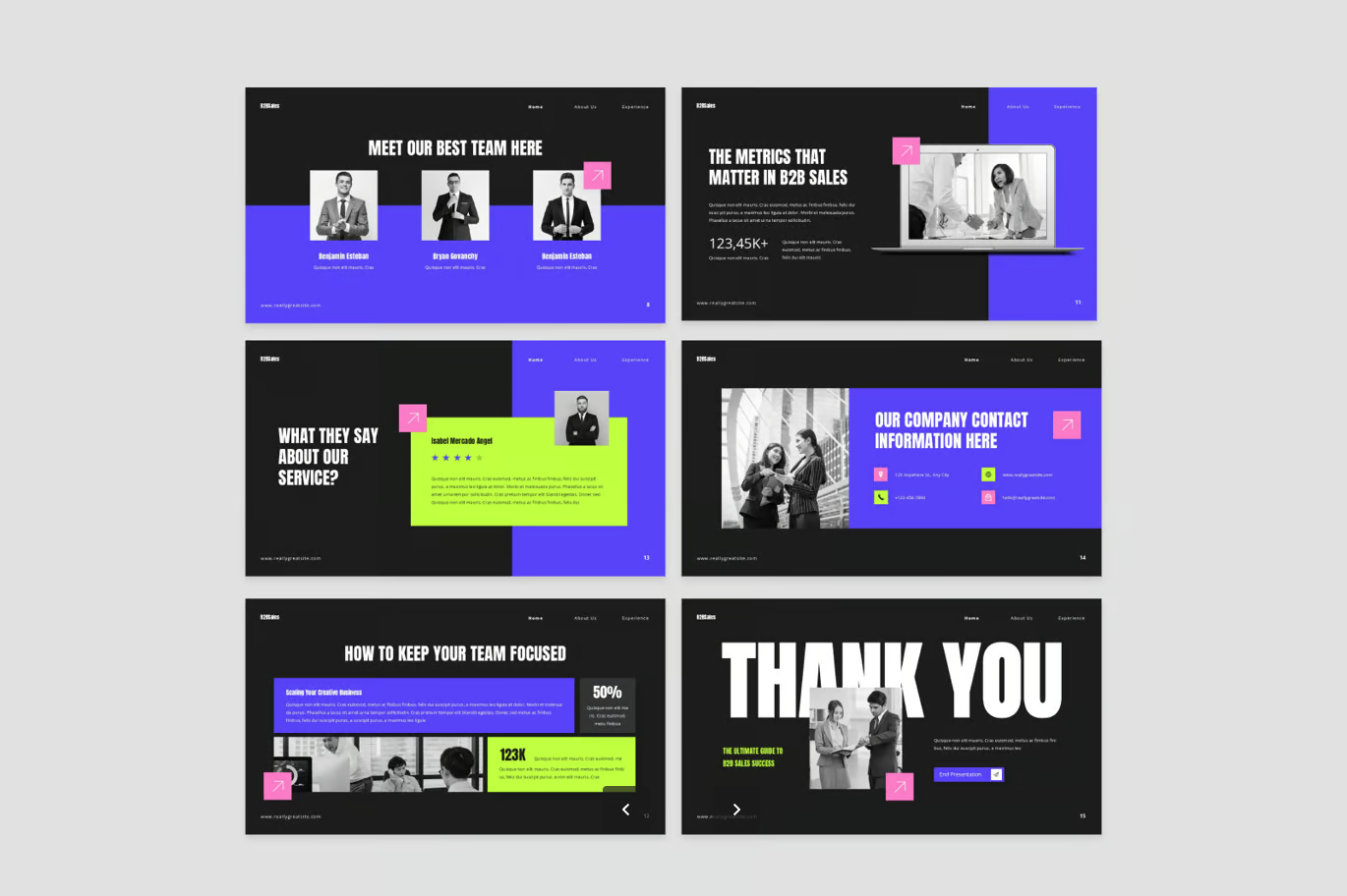 B2B销售PPT模板高端商务动态可编辑路演提案商业计划书B2B Sales Pitch Deck Presentation-演示喵HUB