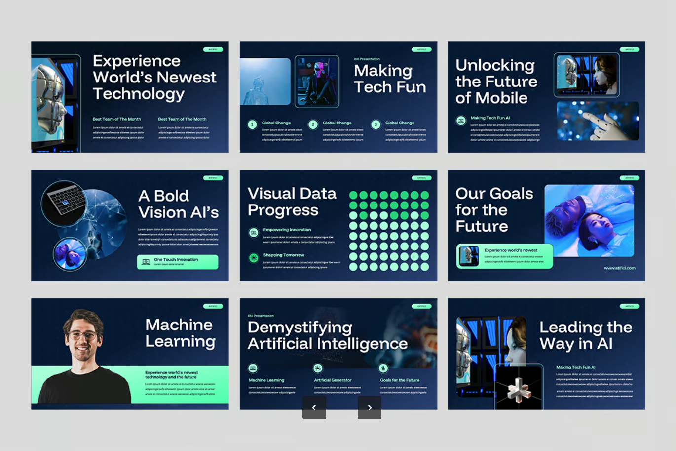 AI科技风Keynote模板 高端商务智能主题 可编辑人工智能演示文稿Artificial Intelligence Keynote-演示喵HUB