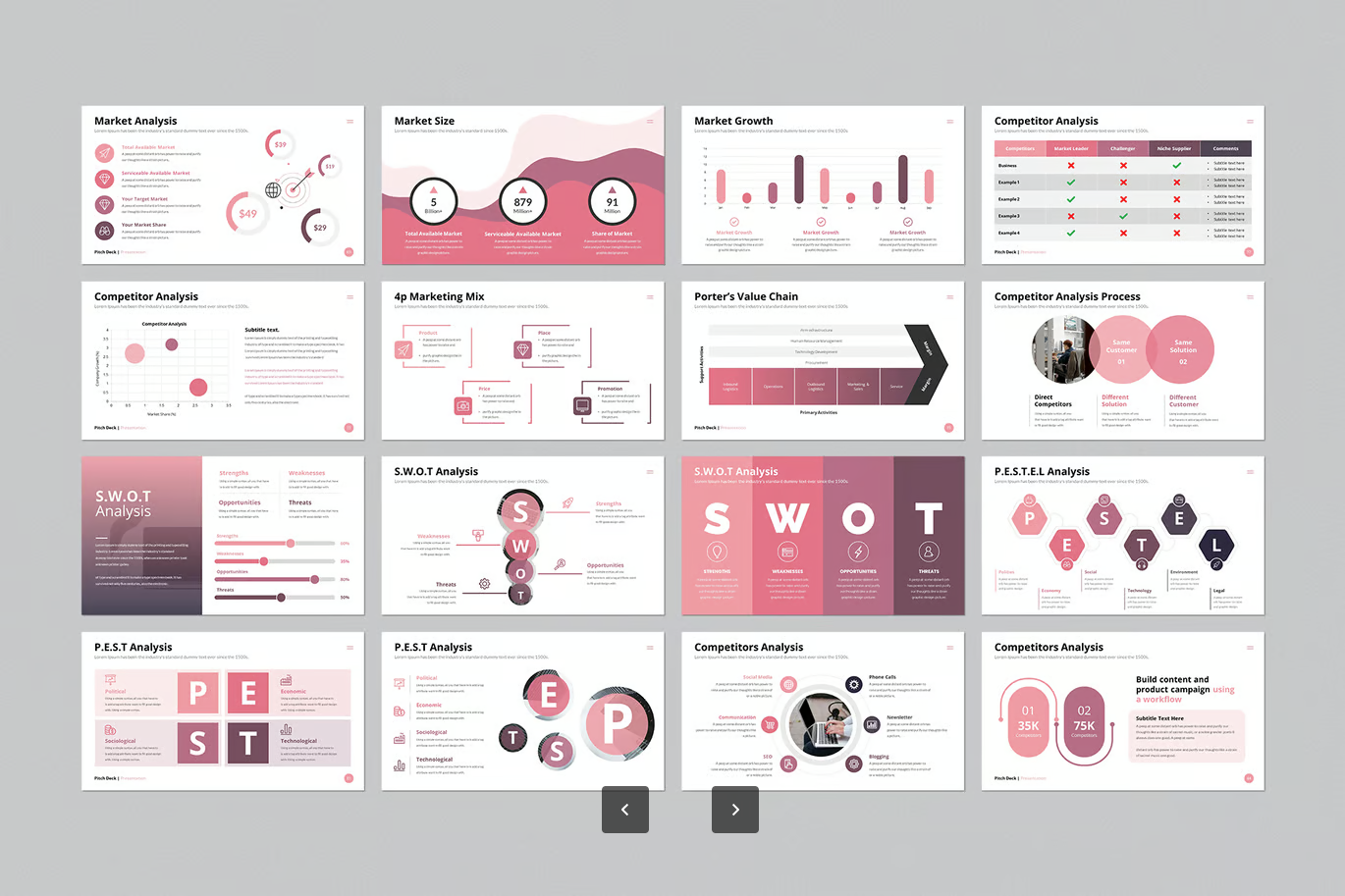 苹果Keynote商业计划书模板 Pitch Deck路演专用极简风投资人最爱Pitch Deck PowerPoint Template-演示喵HUB