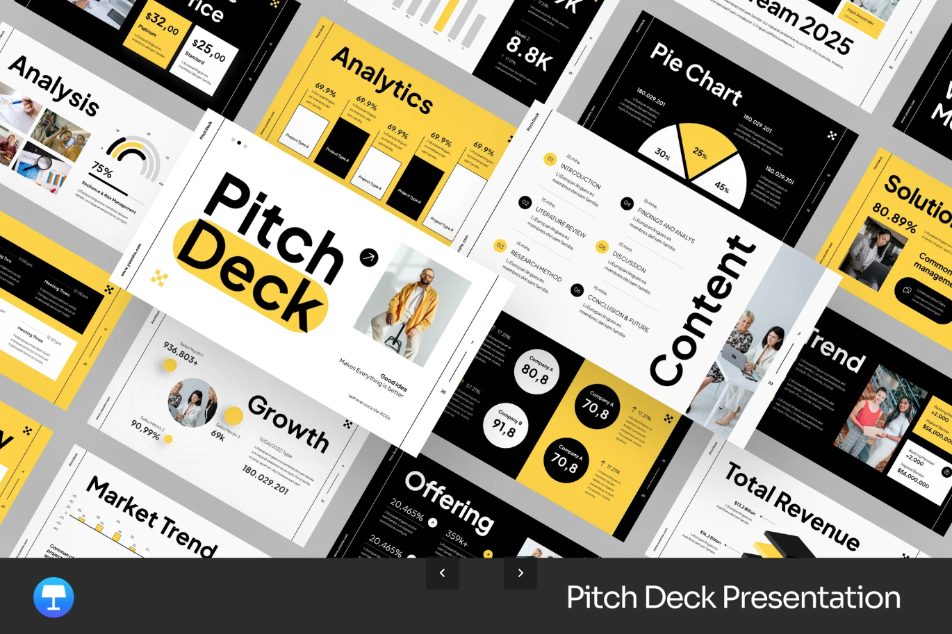 创业融资Keynote模板商务风Pitch Deck可编辑苹果专用路演Pitch Deck-演示喵HUB