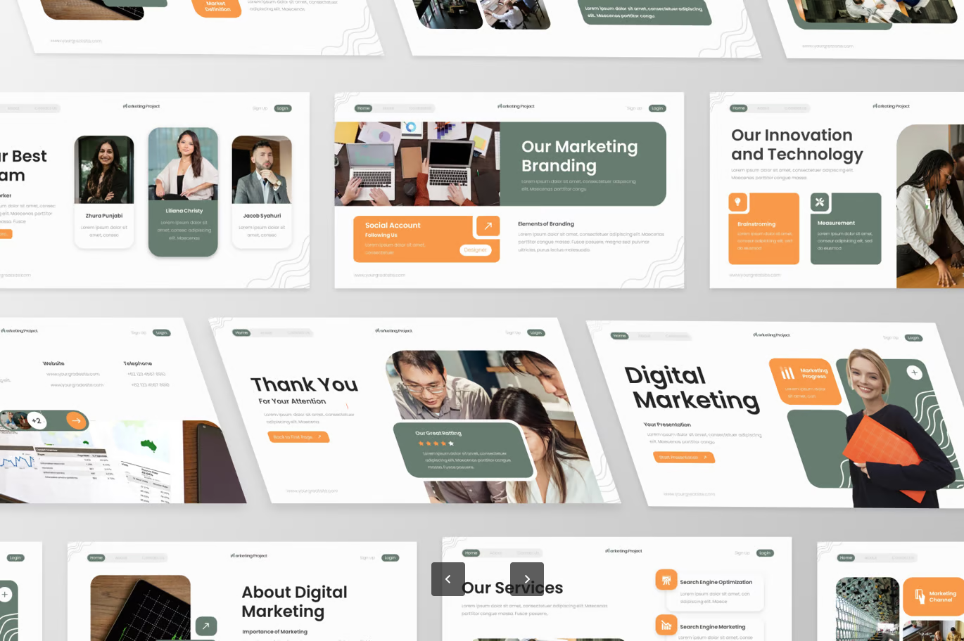 Digital Marketing极简商务Keynote专用模板企业级动态营销方案可编辑设计Digital Marketing-演示喵HUB