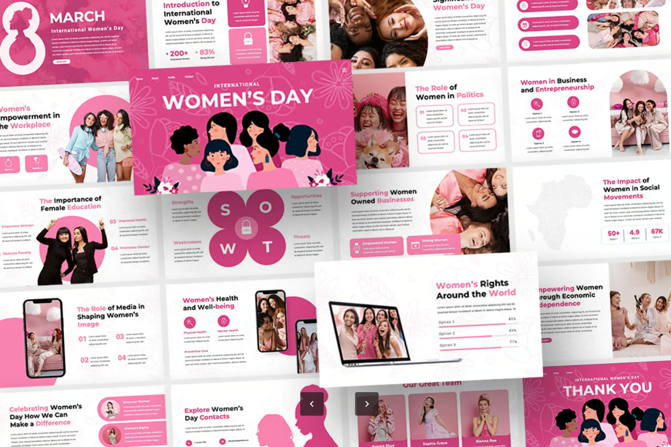 Keynote女神节模板三八妇女节商务演讲高端大气可编辑International Women's Day-演示喵HUB
