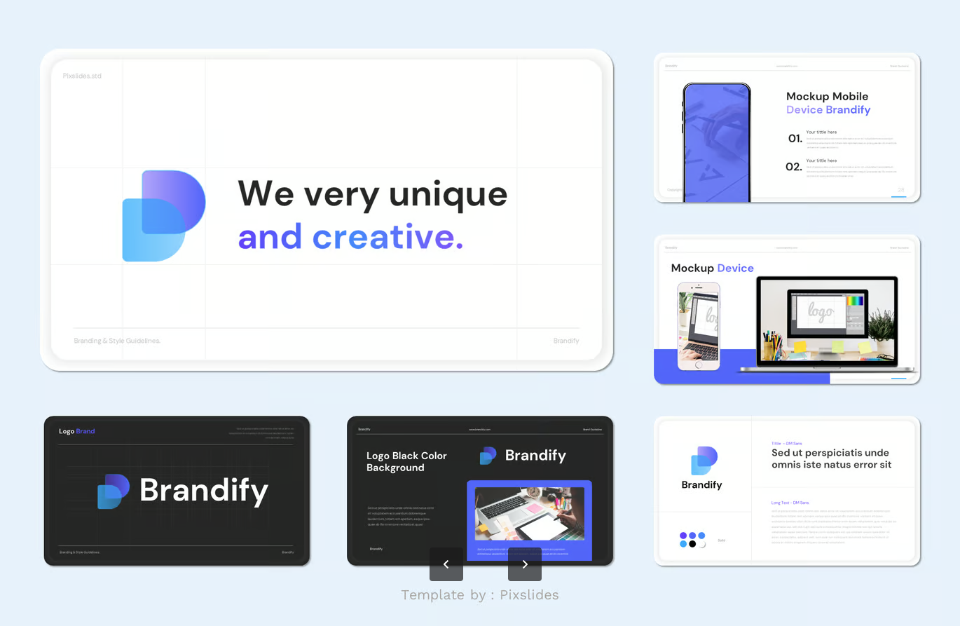 可编辑Keynote品牌指南模板 VI设计视觉系统企业形象规范Brand Identity - Brand Guideline Keynote-演示喵HUB