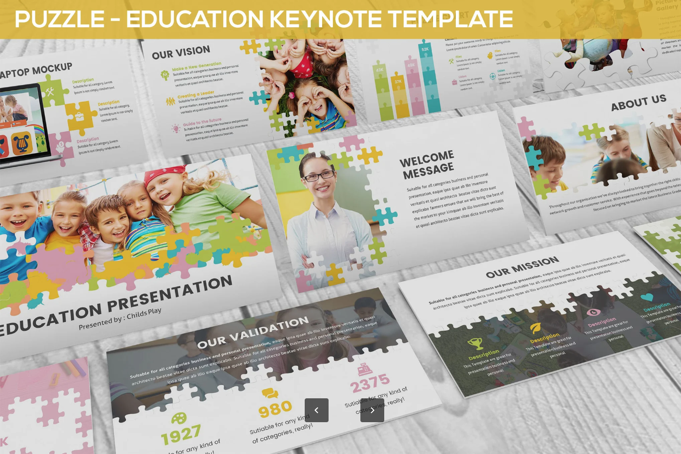教育Keynote模板拼图风可编辑学术课件简约大气毕业答辩专用Puzzle - Education Keynote Template-演示喵HUB