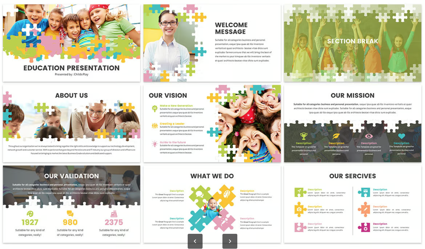 教育Keynote模板拼图风可编辑学术课件简约大气毕业答辩专用Puzzle - Education Keynote Template-演示喵HUB
