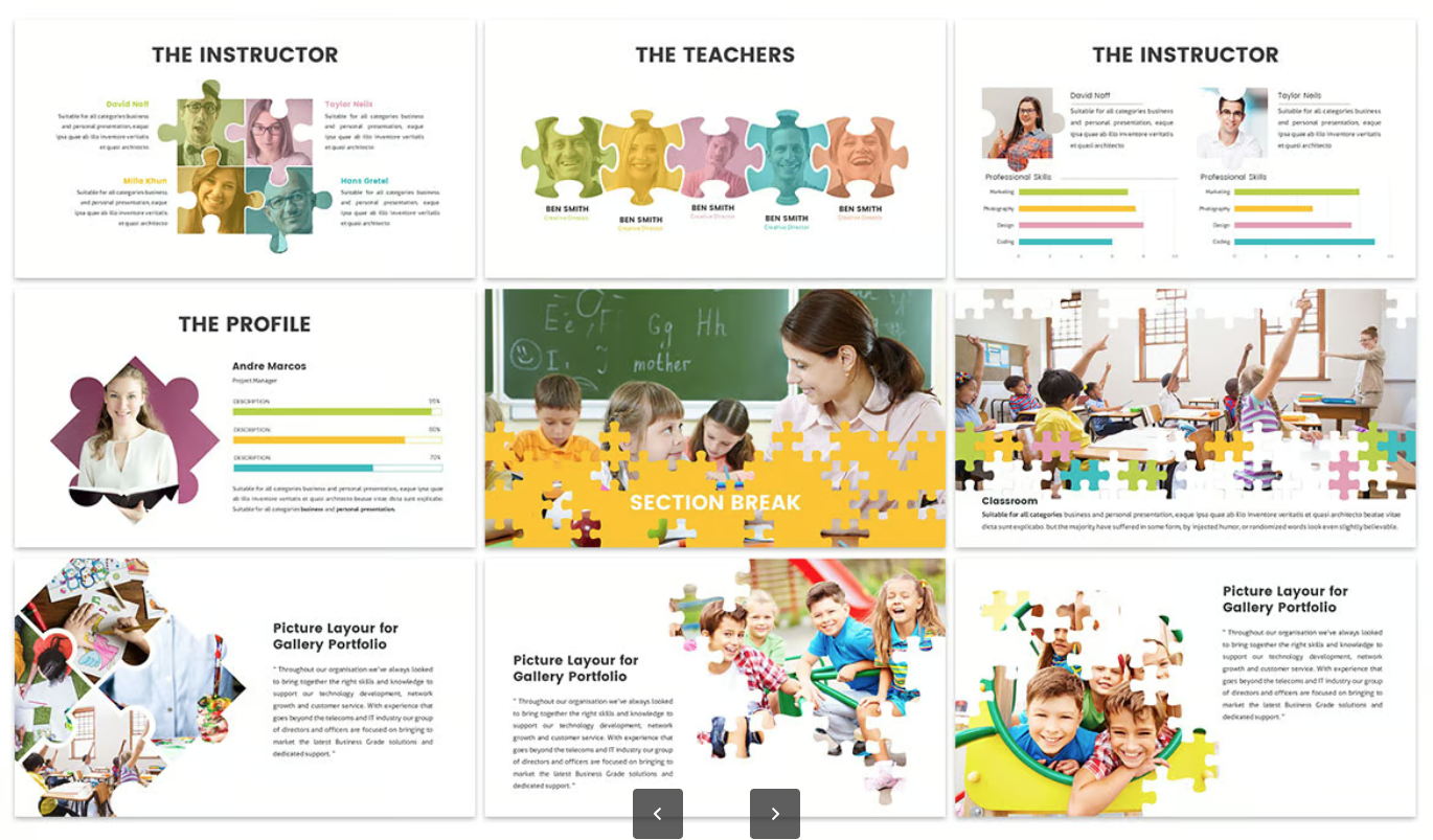 教育Keynote模板拼图风可编辑学术课件简约大气毕业答辩专用Puzzle - Education Keynote Template-演示喵HUB