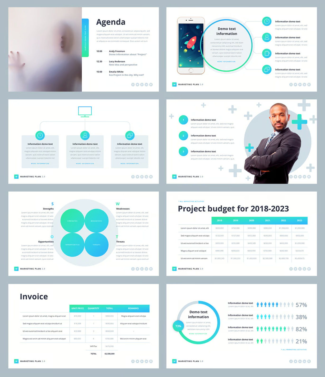 2024新版Marketing Plan商务Keynote模板苹果专用动态营销方案设计Marketing Plan 2.0 for Keynote-演示喵HUB