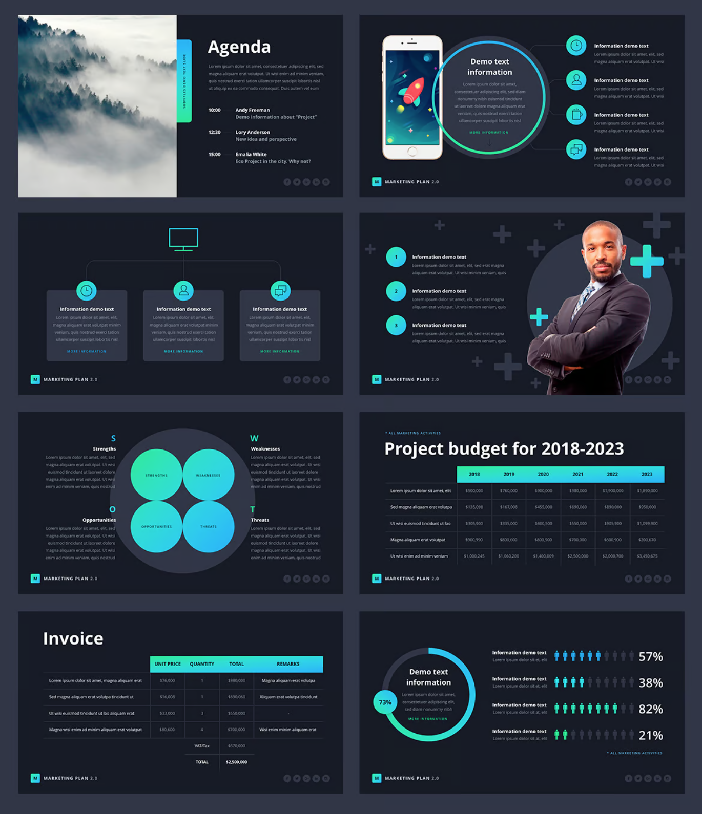 2024新版Marketing Plan商务Keynote模板苹果专用动态营销方案设计Marketing Plan 2.0 for Keynote-演示喵HUB