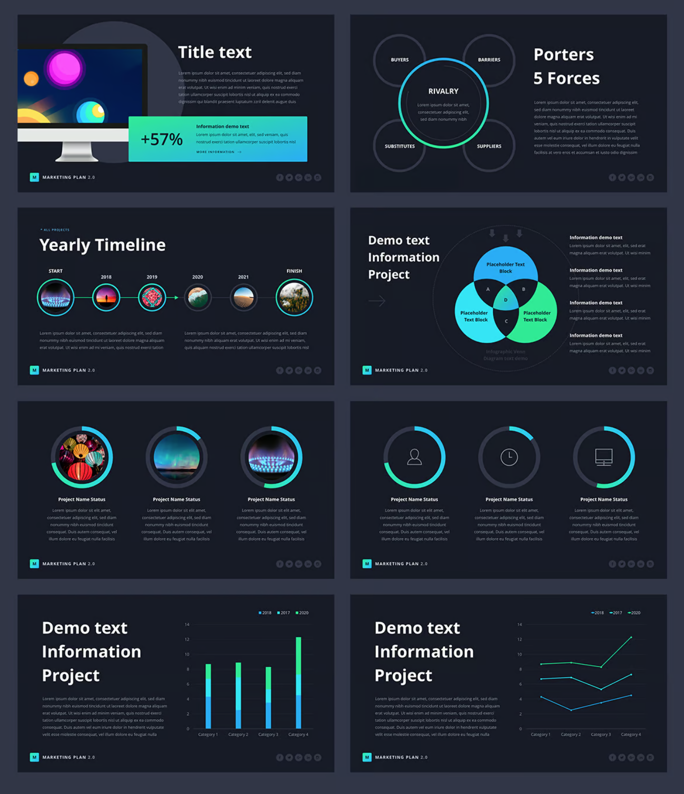 2024新版Marketing Plan商务Keynote模板苹果专用动态营销方案设计Marketing Plan 2.0 for Keynote-演示喵HUB