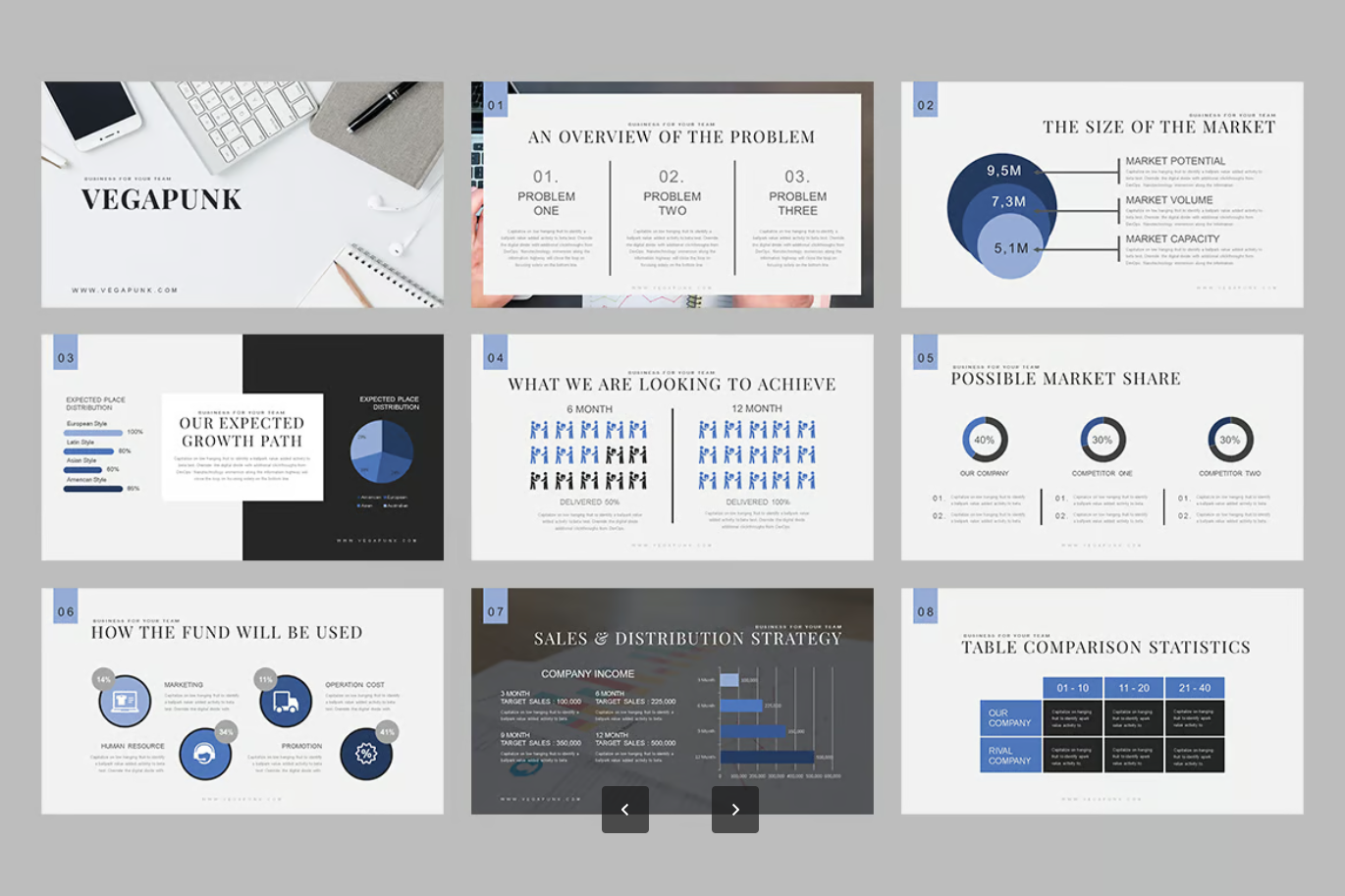 Vegapunk高端Keynote模板商务PPT创意演示科技感Pitch Deck商业计划书Vegapunk Pitch Deck Keynote Template-演示喵HUB