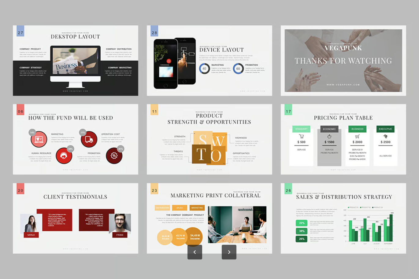Vegapunk高端Keynote模板商务PPT创意演示科技感Pitch Deck商业计划书Vegapunk Pitch Deck Keynote Template-演示喵HUB