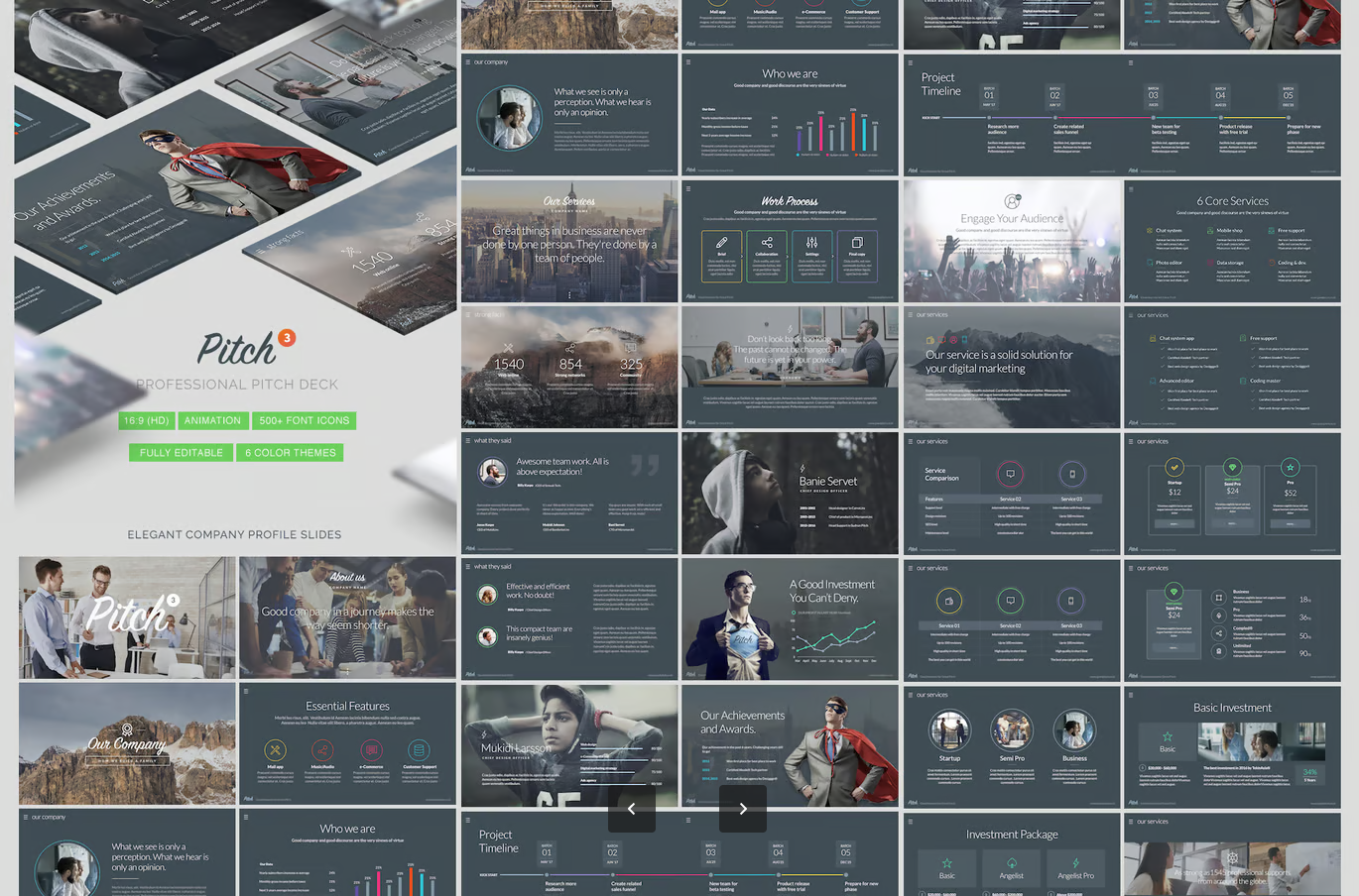 Keynote模板Pitch Vol.3商务风商业计划书高端设计苹果专用Pitch Vol.3 - Professional Keynote Template-演示喵HUB
