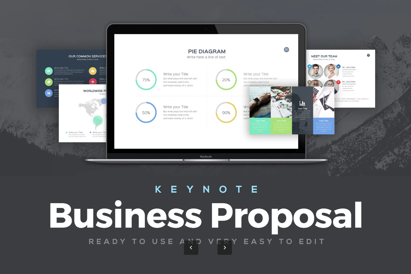 苹果专用商业提案Keynote模板高端大气可编辑不支持PPT路演必备Business Proposal Keynote Template-演示喵HUB