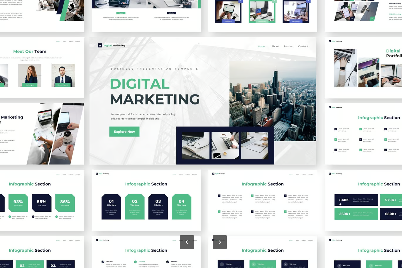 数字营销Keynote模板商务PPT高端大气可编辑企业宣传创意设计Digital Marketing - Business Keynote Templates-演示喵HUB