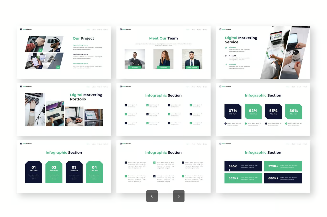 数字营销Keynote模板商务PPT高端大气可编辑企业宣传创意设计Digital Marketing - Business Keynote Templates-演示喵HUB
