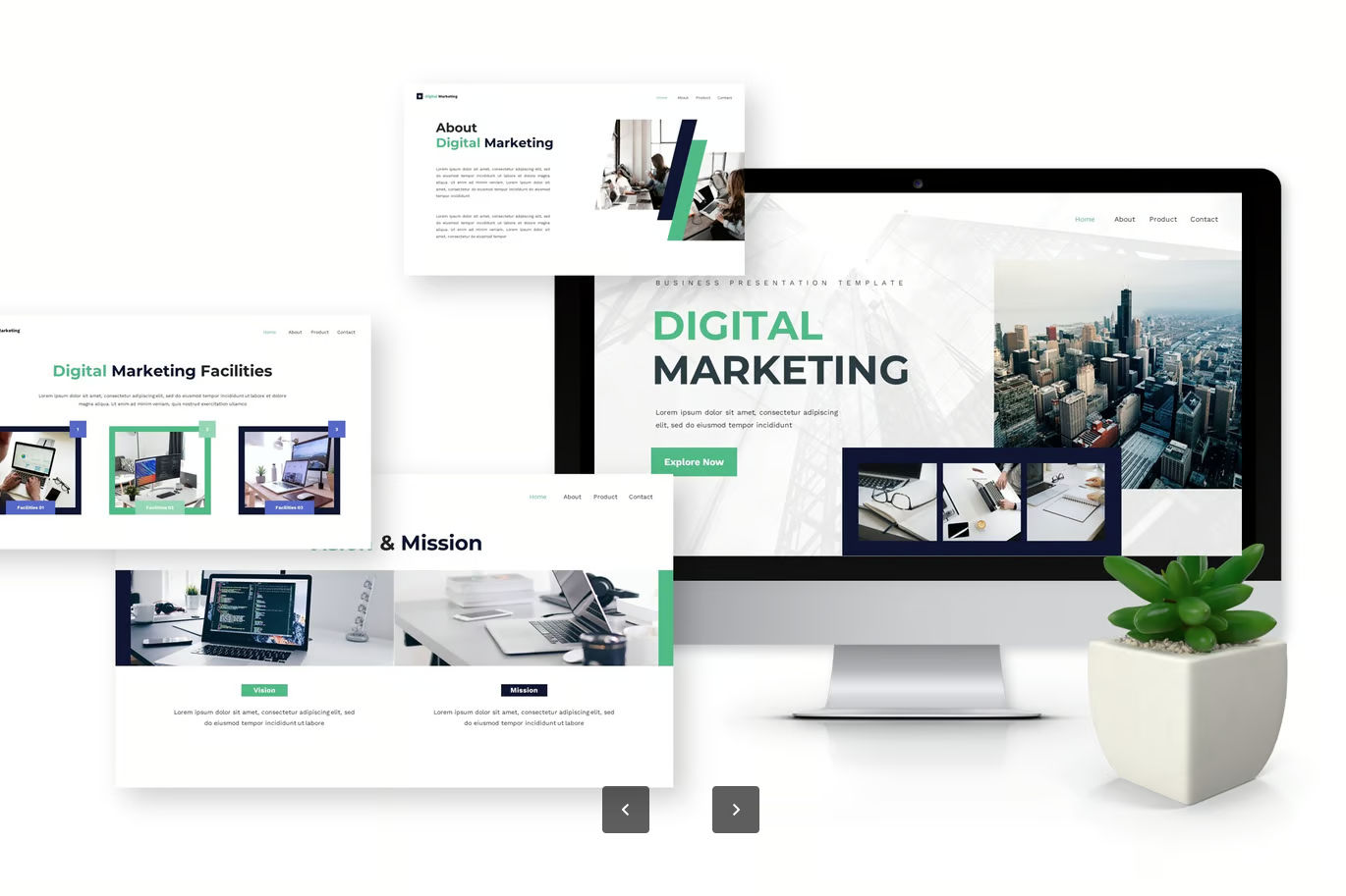 数字营销Keynote模板商务PPT高端大气可编辑企业宣传创意设计Digital Marketing - Business Keynote Templates-演示喵HUB
