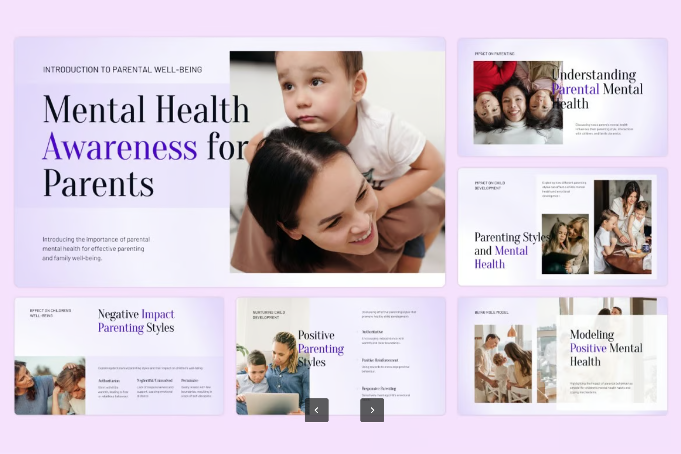 育儿心理健康Keynote模板苹果专用高端可编辑演讲课件设计素材Parenting Mental Health - Keynote Templates-演示喵HUB