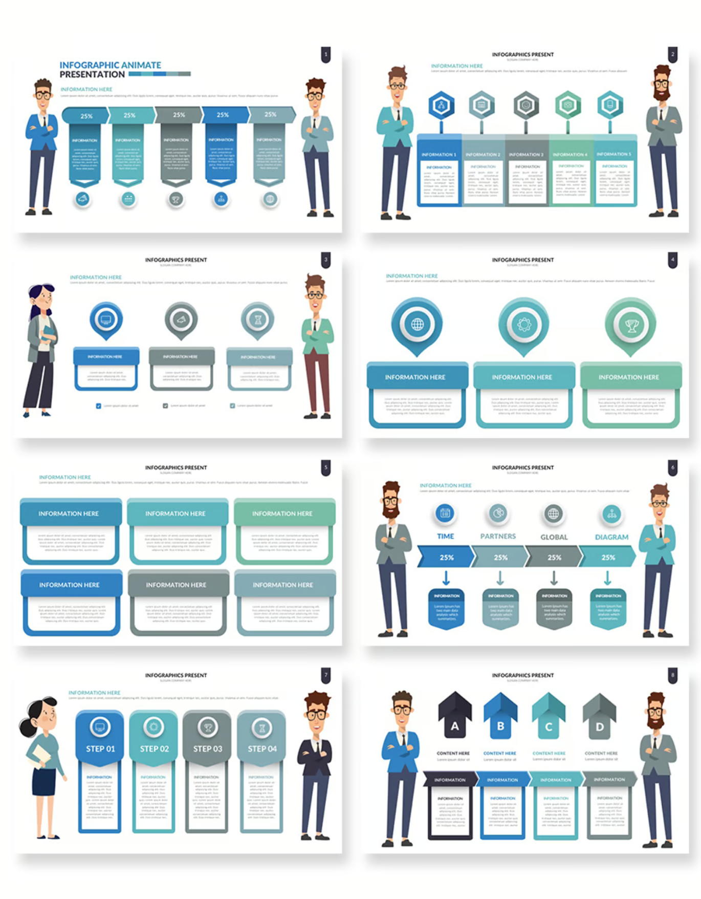 高级感Infographic动态Keynote模板 苹果专用商务汇报可编辑演示素材Infographic Keynote Presentation Templates-演示喵HUB