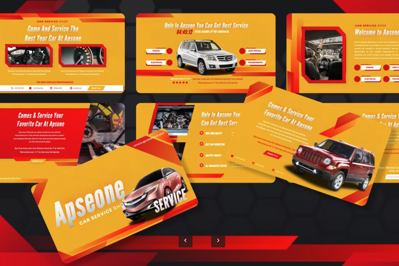 Apsone汽车服务Keynote模板商务风高端大气苹果专用可编辑Apsone - Car Service Keynote Template-演示喵HUB