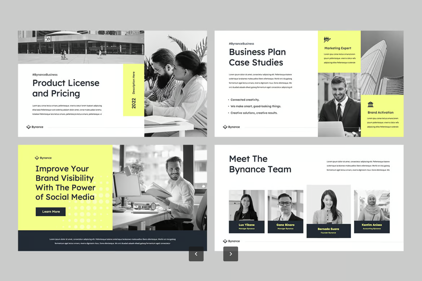 Bynance高端商务Keynote模板2024企业级商业计划书苹果专用设计素材BYNANCE - Business Plan Keynote-演示喵HUB