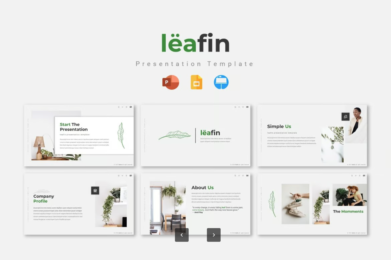 2024新款Mac专用高端Keynote模板 Leafin原创可编辑商务极简风演示文稿Leafin Presentation Template-演示喵HUB