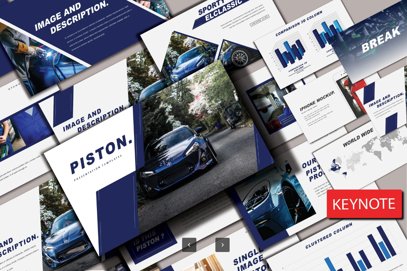 2024新款PISTON商务Keynote模板创意设计高端专业演示素材PISTON - Keynote Template-演示喵HUB