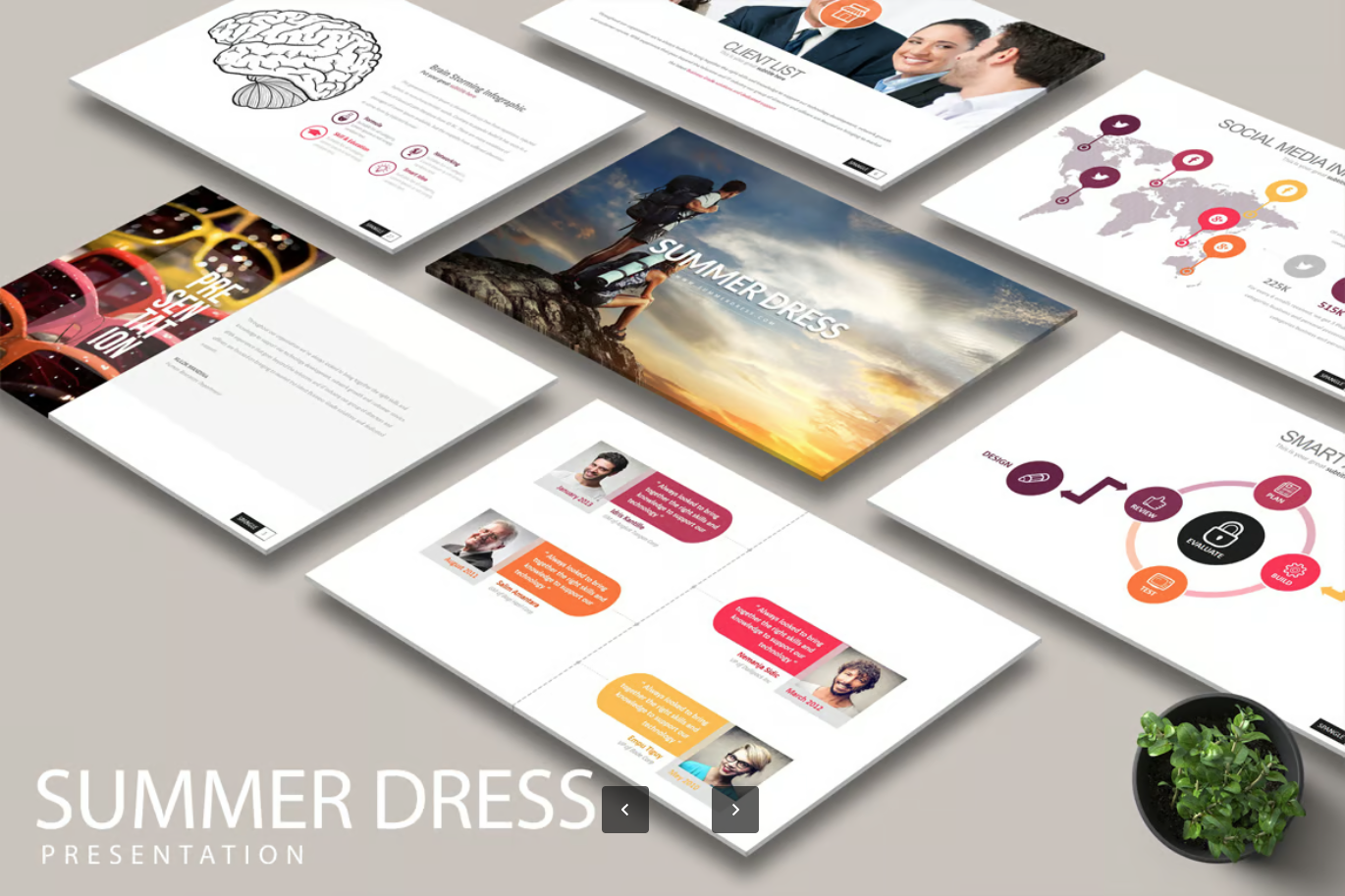 Keynote模板SUMMER DRESS商务风苹果专用可编辑不支持PPT简约大气SUMMER DRESS Keynote-演示喵HUB