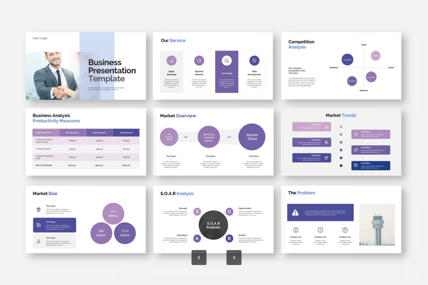 高端商务PPT模板可编辑企业汇报工作总结极简设计动态图表Business Presentation Template-演示喵HUB