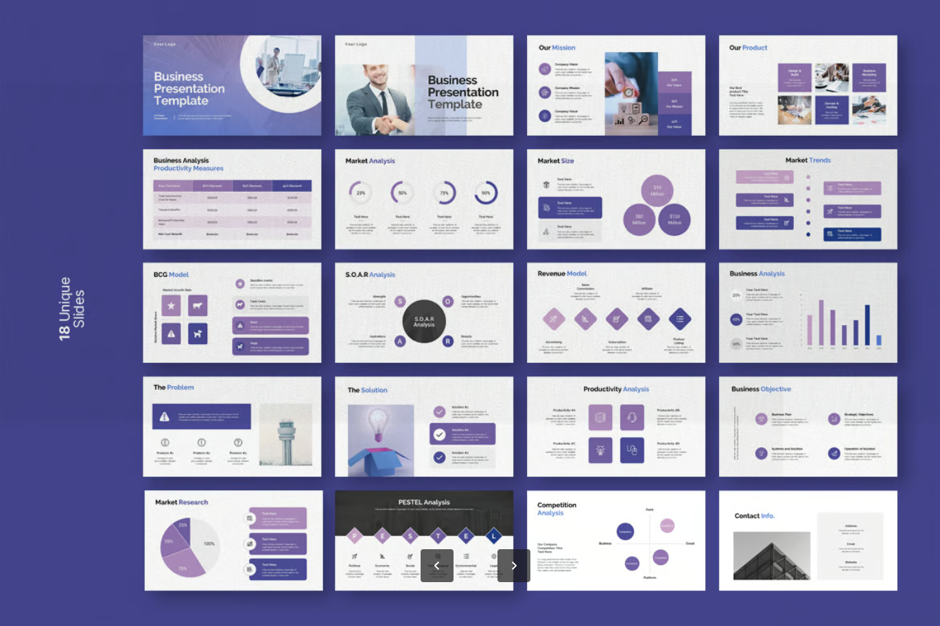 高端商务PPT模板可编辑企业汇报工作总结极简设计动态图表Business Presentation Template-演示喵HUB