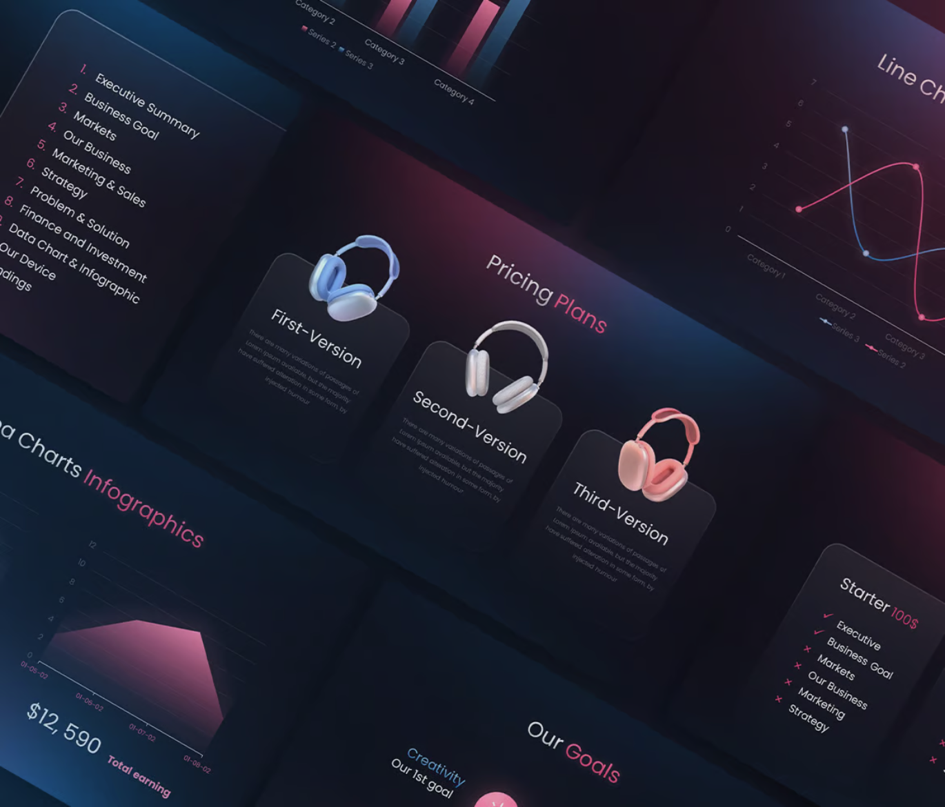高端商务风路演PPT模板创业融资商业计划书可编辑简约现代Pitch Deck PowerPoint Presentation Template-演示喵HUB