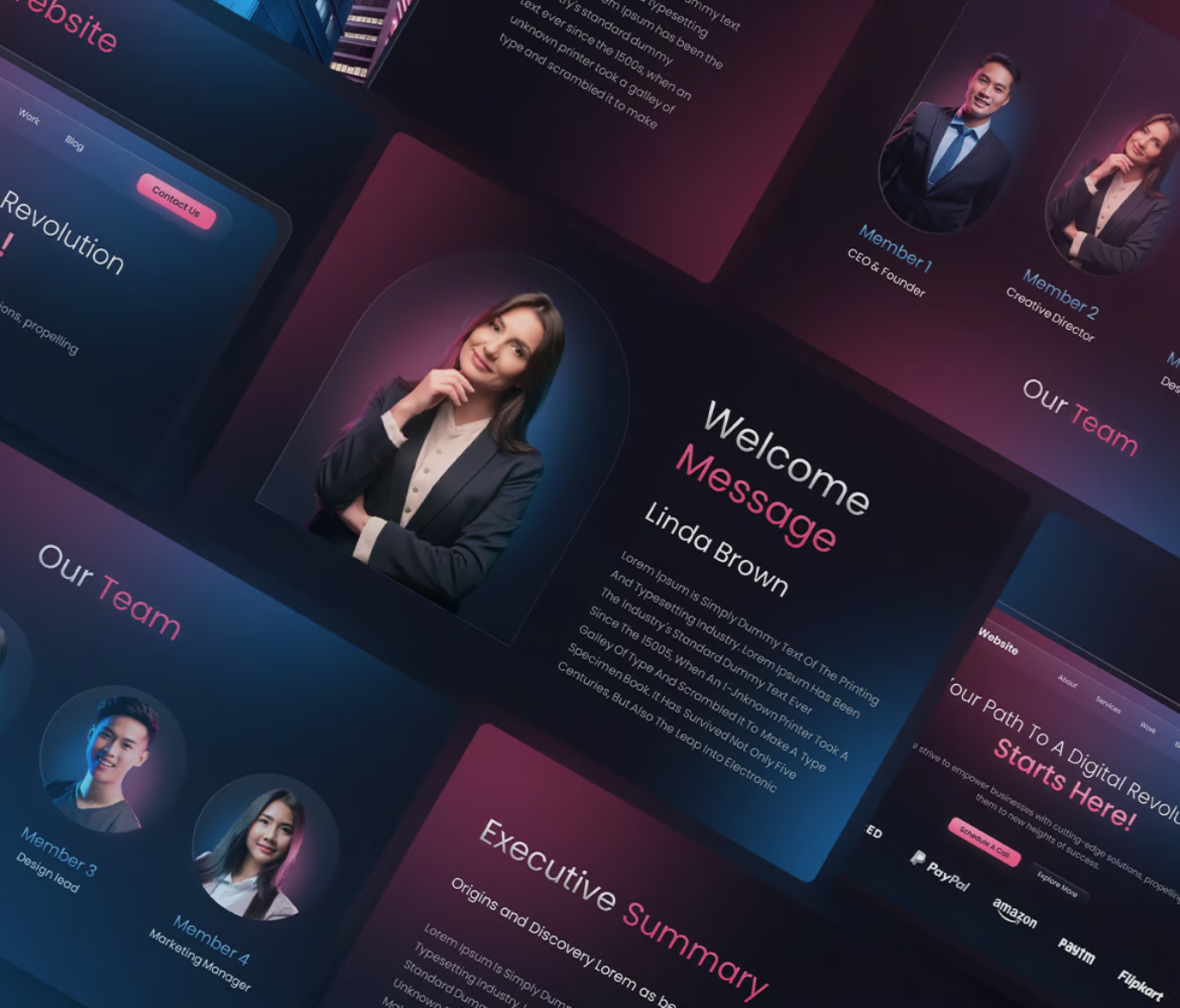 高端商务风路演PPT模板创业融资商业计划书可编辑简约现代Pitch Deck PowerPoint Presentation Template-演示喵HUB