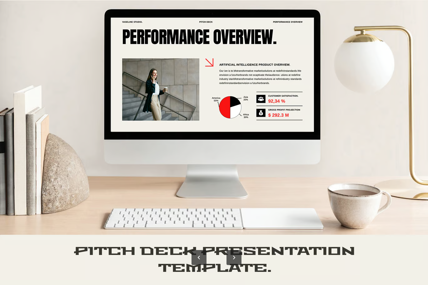 欧美风Pitch Deck商务PPT模板40页可编辑高级感动态演示一键套用Pitch Deck-演示喵HUB