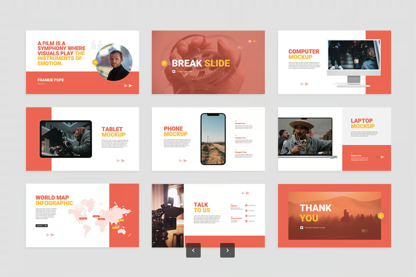 电影风Keynote模板PPT高端影视级动态特效可编辑创意设计演示Film Movie Presentation Keynote Template-演示喵HUB