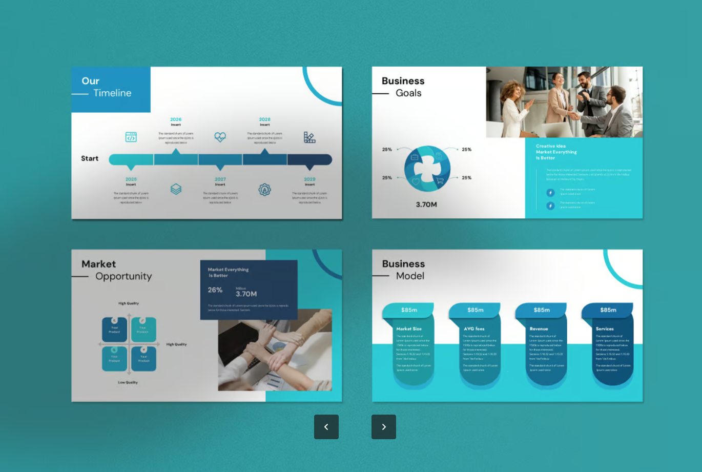 高端商务风PPT模板 创业融资路演演示 可编辑商业计划书设计Pitch Deck Presentation Templates-演示喵HUB