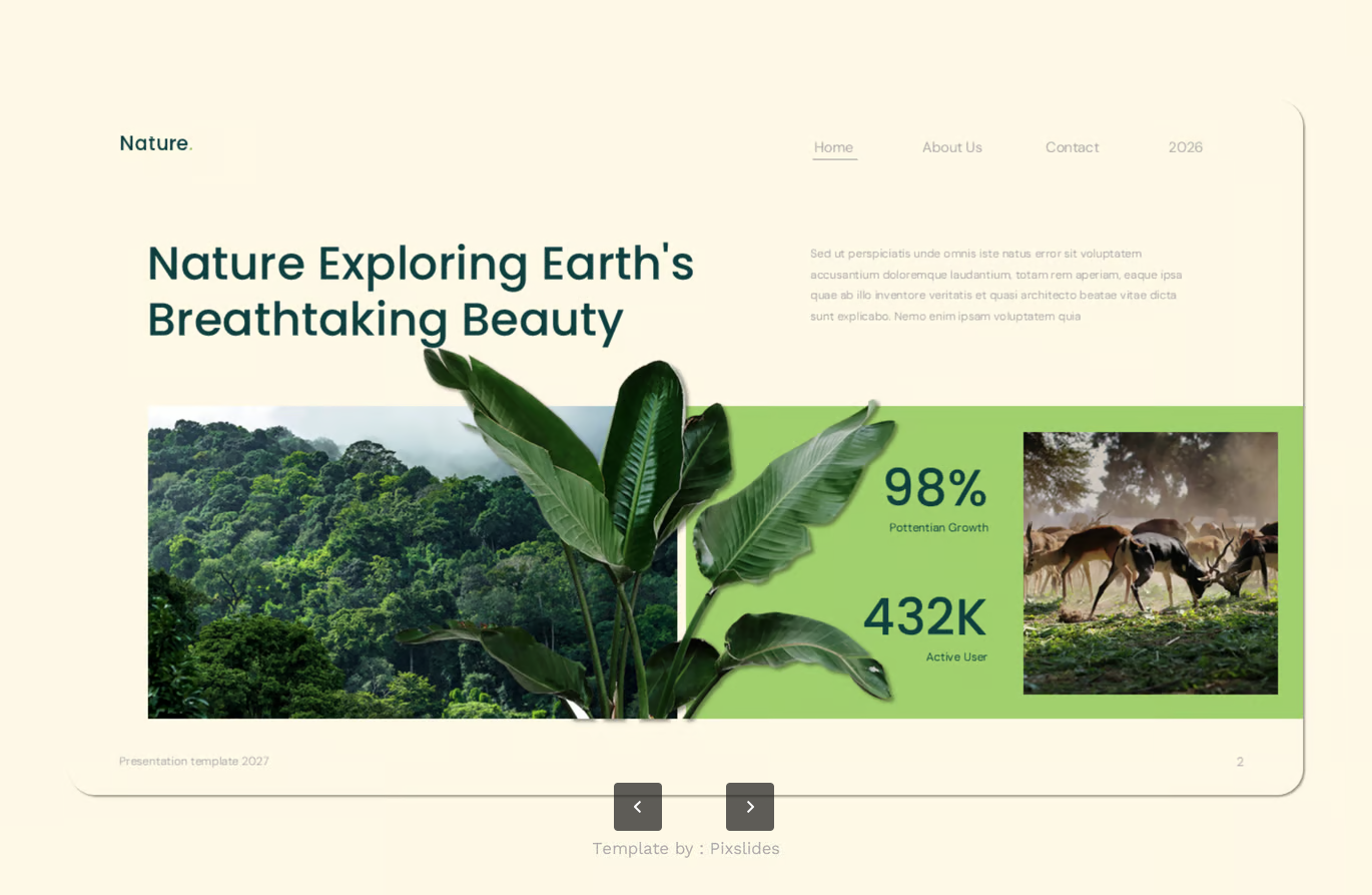 Nature生态系统Keynote模板商务极简可编辑2024新款毕业答辩Nature Ecosystem Keynote-演示喵HUB