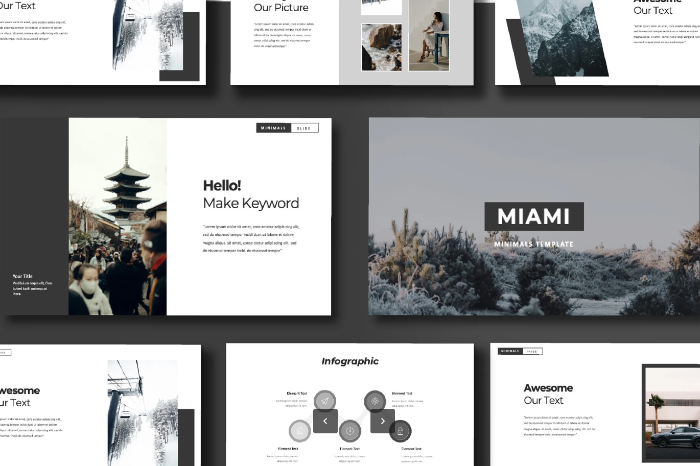 迈阿密极简风Keynote模板30页商务PPT创意设计苹果电脑专用Miami Minimals Keynote Template-演示喵HUB