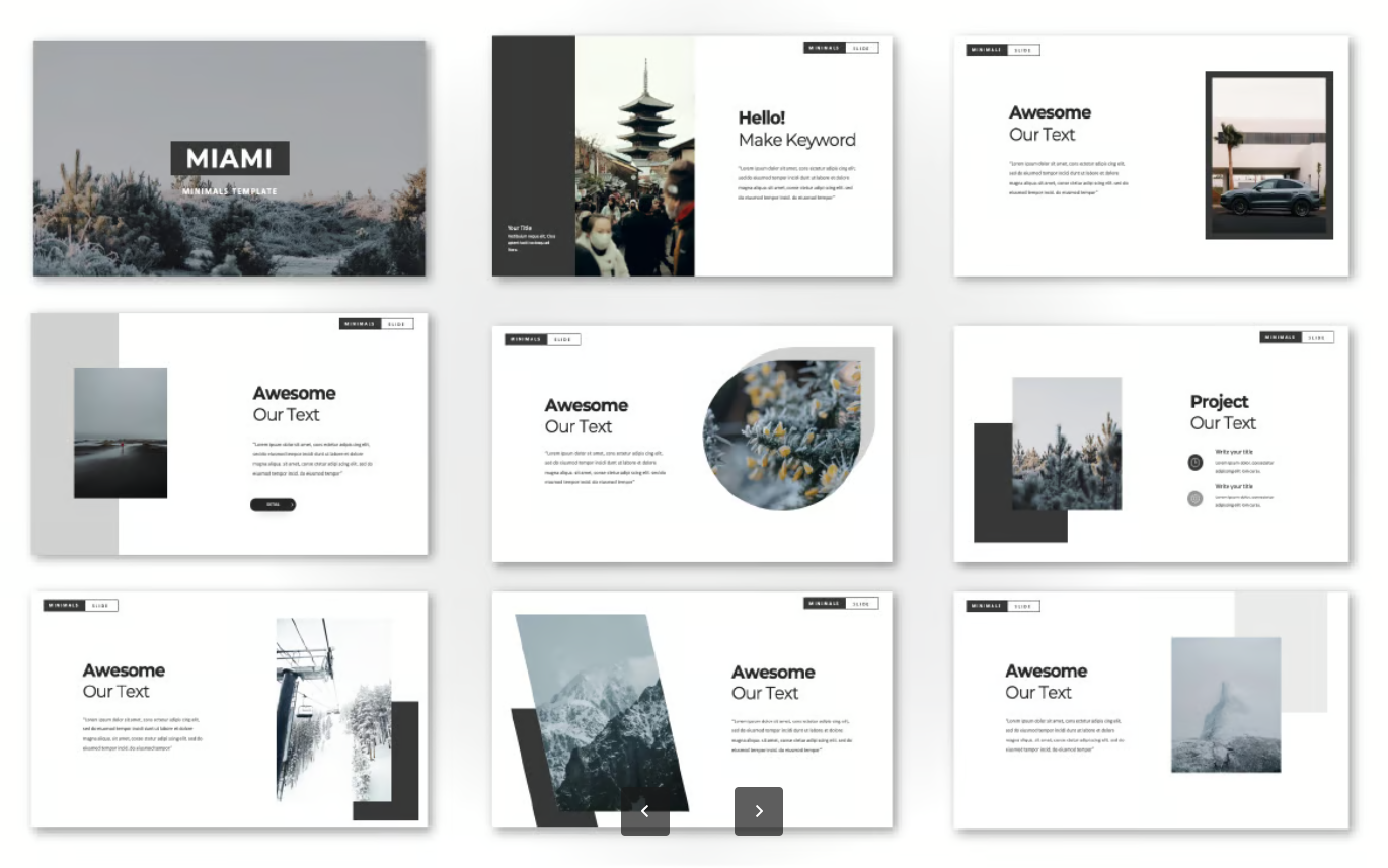 迈阿密极简风Keynote模板30页商务PPT创意设计苹果电脑专用Miami Minimals Keynote Template-演示喵HUB