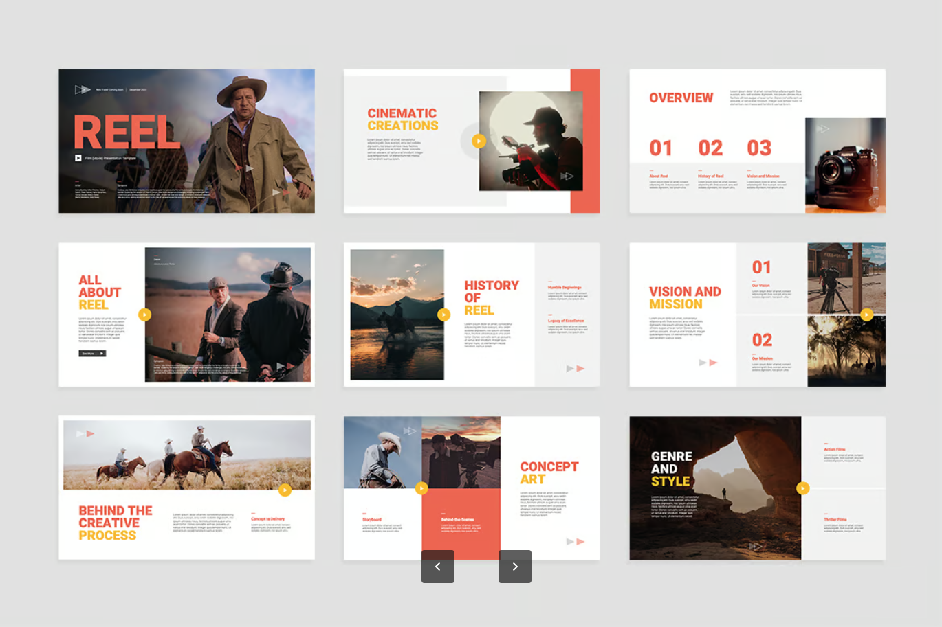 好莱坞电影风Keynote模板动态影视级PPT高端大气演示设计素材Film Movie Presentation Keynote Template-演示喵HUB
