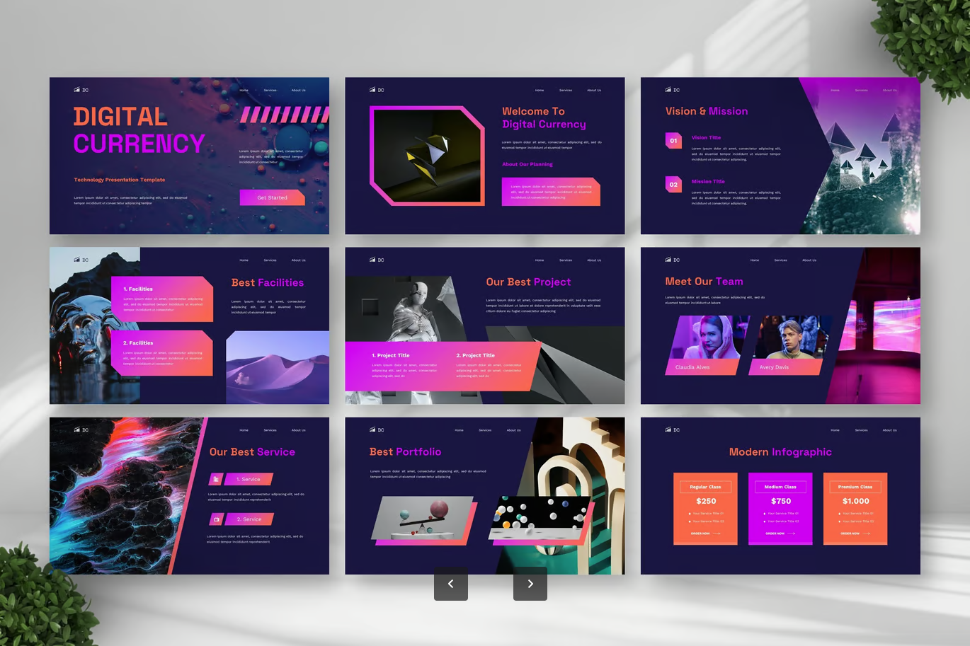 2024科技感数字货币Keynote模板区块链主题可编辑商务演讲PPTDigital Currency - Technology Keynote Templates-演示喵HUB