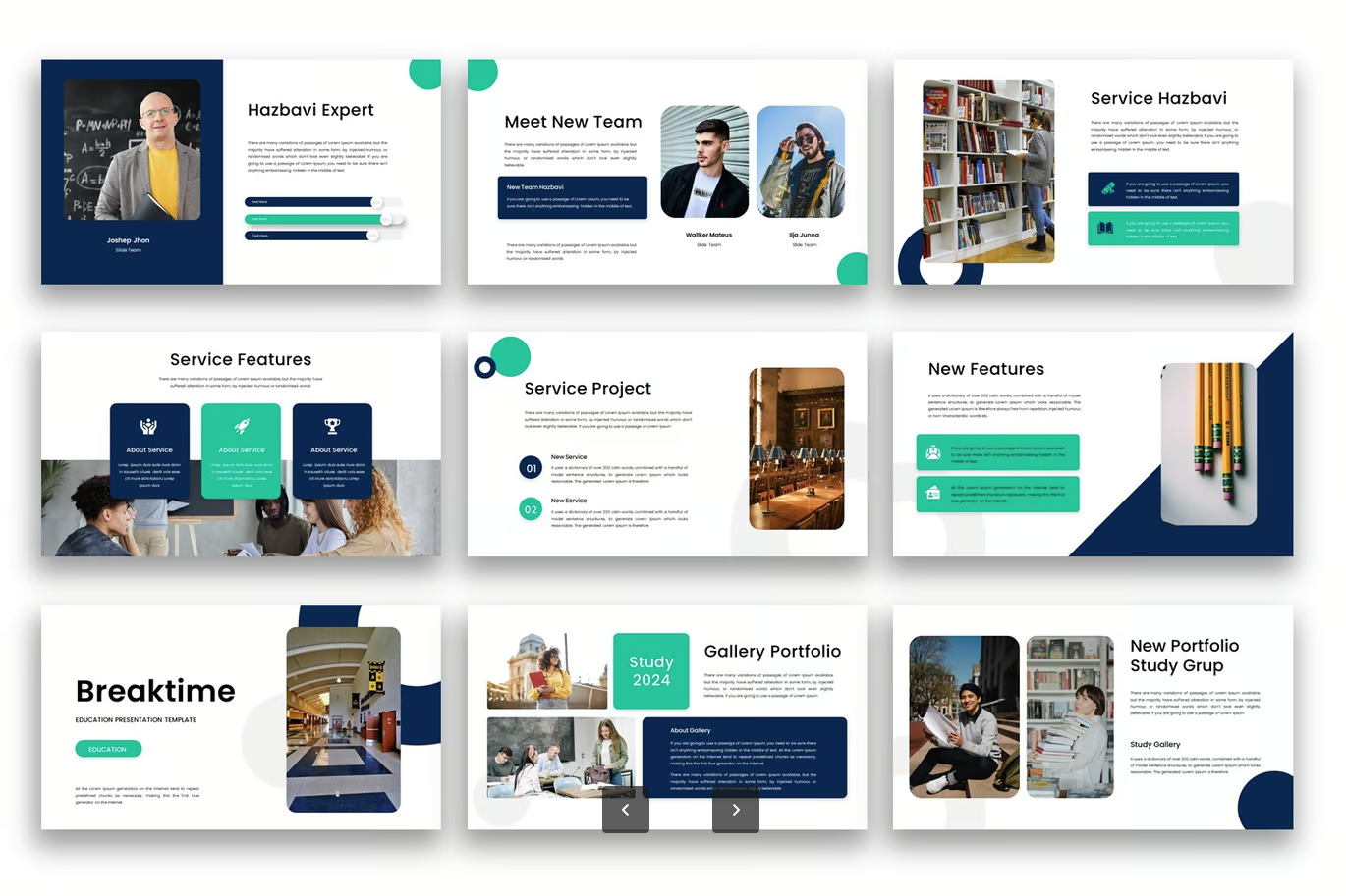 2025教师专用Keynote模板简约大气教育课件可编辑学术风Hazbavi - Education Keynote Template-演示喵HUB