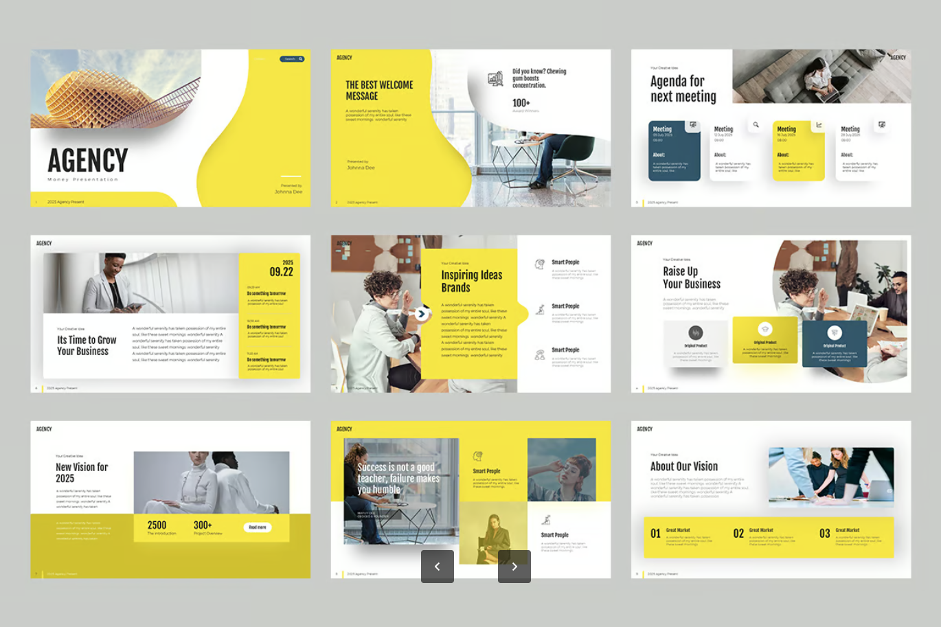 高端商务风Agency Keynote模板可编辑PPT工作总结提案必备设计师同款Agency Keynote Templates-演示喵HUB