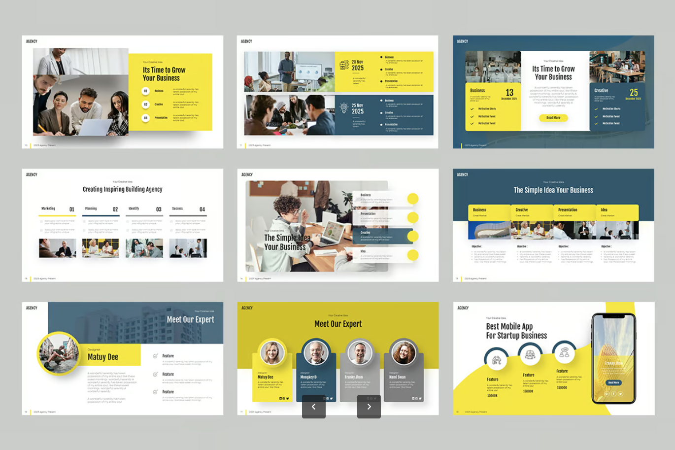 高端商务风Agency Keynote模板可编辑PPT工作总结提案必备设计师同款Agency Keynote Templates-演示喵HUB